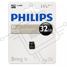 Флеш карта Philips microSDHC Class 10 32Gb FM32MD45B/97