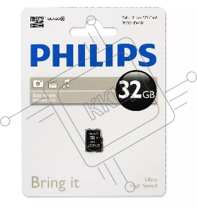 Флеш карта microSD 32GB PHILIPS microSDHC Class 10