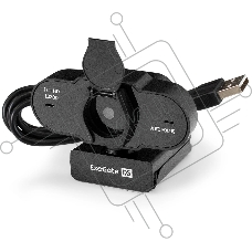 Веб-камера ExeGate BlackView C931 Full HD AF (2Мп, 1920х1080, 1080P, 30fps, автоматический фокус, защитная шторка, 4-линзовый объектив, микрофон с шумоподавлением, универсальное крепление, отверстие под штатив, USB, кабель 1,5 м, Windows 7/8/10/11, Mac OS