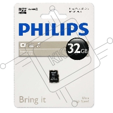 Флеш карта microSD 64GB PHILIPS microSDHC Class 10