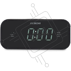 Радиобудильник Hyundai H-RCL221 черный LCD подсв:белый часы:цифровые FM