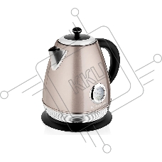 Чайник электрический BRAYER BR1007, 2200 Вт, 1,7 л, Strix, автоотключ, нержав.сталь, встроен.термом