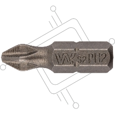 Биты WP, сталь S2, с насечкой, Профи, 25 мм PH2, 20 шт.