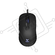 Мышь проводная Rapoo V16RGB черный, 12800 dpi, USB, кнопки - 6