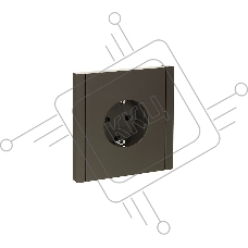 Розетка СП FORTE&PIANO FP315 16А с заземл. защ. шторки винт. крепл. сер. IEK FP-R14-16-K03