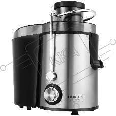 Соковыжималка Centek CT-1209 нержавеющая сталь/черный, 600 Вт