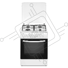 Плита комбинированная Kraft KF-FSK6402EW белый, конфорок 4 шт, духовка 70 л, 60 см x 87 см x 63 см