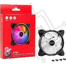 Вентилятор для корпуса ADATA XPG HURRICANE 120 PWM ARGB черный, 120 мм, пластик, 2000 об/мин, 18.17 дБ, 4 pin