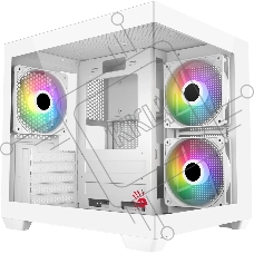 Компьютерный корпус Bloody CC-121 белый без БП mATX 7x120mm 1xUSB2.0 1xUSB3.0 audio