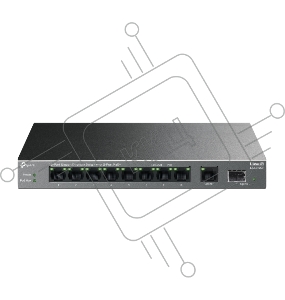 Настольный коммутатор TP-Link LS1210GP с 9 гигабитными портами (8 портов PoE+) и портом SFP