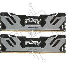 Оперативная память Kingston Fury Renegade, DDR5, 96GB (2x48GB), 6400MHz, CL32, DIMM, с радиатором, серебристый