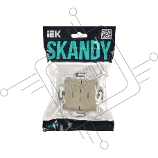 Выключатель 2-кл. IEK SKANDY SK-V09B 10А с индикацией бежевый SK-V20-1-10-K10