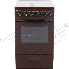 Плита электрическая Лысьва EF4006MK00 коричневый, конфорок 4 электрических, духовка 57 л, 50 см x 84 см x 60 см (без крышки)