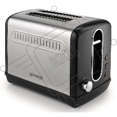 Тостер Gorenje T1100CLBK чёрный, 1100 Вт, 2 слота