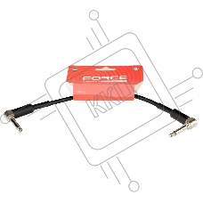 Инструментальный кабель FORCE FGC-19/025L Jack - Jack, угловые штекеры, 0,25 м