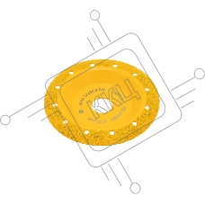 Чашка твердосплавная зачистная Denzel 125 мм, yаклонная, мелкое зерно #32