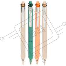 Ручка гелевая автоматическая Deli Nusign ENS666-BL ассорти, синие чернила, линия 0.7мм, резиновая манжета