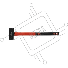 Кувалда Matrix 10975, 3 кг, фибергласовая обрезиненная рукоятка 600 мм