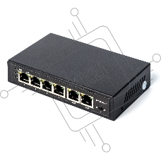 Коммутатор IPTRONIC PS3-E6P4H, 4×100 Мбит/с PoE + 2×100 Мбит/с, неуправляемый