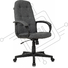 Кресло руководителя Бюрократ CH 002 Fabric 3C1 серый, крестов. пластик