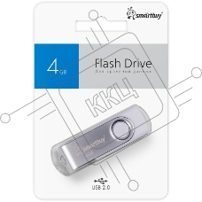 Флешка USB SmartBuy Twist White (SB004GB2TWW), 4GB, USB 2.0, R/W 15/5, белый