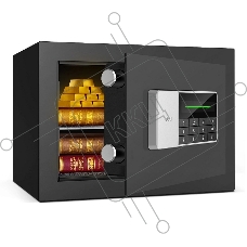 Сейф Deli ET550 250x 350x 250 мм, кодовый электронный/ключевой, чёрный