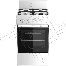 Плита газовая Darina S GM 441 001 W белый/черный, конфорок 4 шт, духовка 50 л, 50 см x 85 см x 51 см