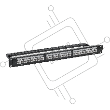 Патч-панель 19'',1U,CAT5E, 24 модуля RJ45, неэкранир ованная