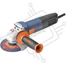 Шлифмашина угловая MAX-PRO MPAG800/125 800 Вт, 11000 об/мин, кожух 125 мм, антивибрационная ручка, дополнительные щетки, 1,95 кг, кор.