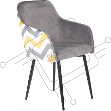 Кресло офисное Бюрократ CH-380F серая жемчужина Italia 26, зигзаг, на ножках металл Кресло офисное Бюрократ CH-380F серая жемчужина Italia 26, зигзаг, на ножках металл