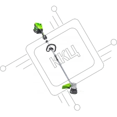 Триммер аккумуляторный GreenWorks GD82LTk5, 82V, 40 см, бесщеточный, с 1хАКБ 5 Ач и ЗУ (2110607UB)