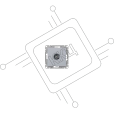 Механизм розетки TV EKF Эпика UP1-SOA-TV-3, оконечная, алюминий