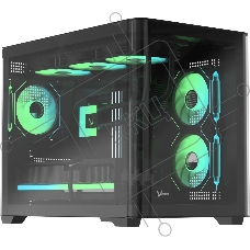 Компьютерный корпус AeroCool / Formula Crystal U2M Floe черный без БП mATX 1xUSB 3.0 1xUSB3.1 audio bott PSU