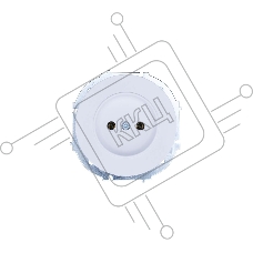 Розетка 1-м СП OSEN без заземл. ПБТ бел. LEZARD 743-0288-121B