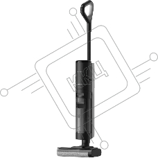 Пылесос вертикальный моющий Dreame Wet and Dry Vacuum H12S чёрный, питание от аккумулятора, 300 Вт, уборка влажная/сухая, пылесборник 0.7 л, работа от АКБ max 35 мин