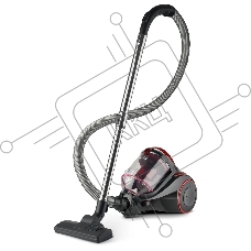 Пылесос Domfy DSC-VC704 черный/красный, 400/2400 Вт, уборка сухая, пылесборник контейнер 3 л