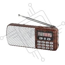 Радиоприемник PERFEO (PF_D0567) ЕГЕРЬ , коричневый