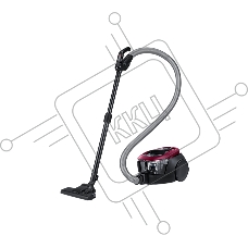 Пылесос Samsung VC18M31A0HP бордовый/черный, 380/1800 Вт, уборка сухая, пылесборник контейнер 2 л