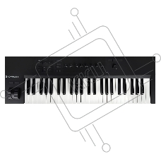 Клавиатура MIDI [25237] Native Instruments [KOMPLETE KONTROL A49] 49 клавиш, полувзвешенная, 8 ручек управления, колеса высоты тона и модуляции, 4-позиционный энкодер, OLED-дисплей, TRS-вход для педали, USB-порт
