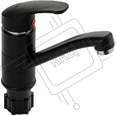 Смеситель для кухонной мойки и раковины BRIMIX 5691 шаровый, с поворотным изливом 15 см, из высокопрочного АБС пластика, черный