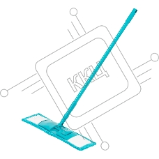 Швабра Home Palisad 120 см с пластик. складной подошвой, насадка из микрофиб, рукоятка телескоп.