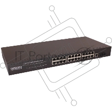 Коммутатор OSNOVO SW-72402/L2, 24×1 Гбит/с + 2×1 Гбит/с SFP, управляемый
