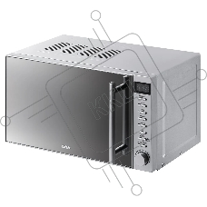 Микроволновая печь BBK 20MWG-733T/BS-M серебристый, 20 л, 700 Вт, поворотный тактовый механизм, кнопки