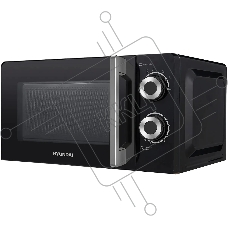 Микроволновая печь Hyundai HYM-M2054 черный/серебристый, 20 л, 700 Вт, переключатели - поворотный механизм