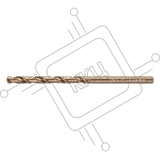 Сверло по металлу Denzel 3,8 мм, HSS Co-8%