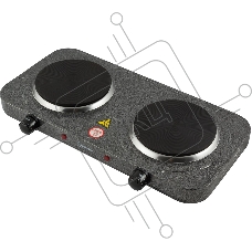 Плита настольная электрическая Homestar HS-1104 серый, 2 кВт, ТЭН, конфорки - 2, эмаль, поворотные переключатели