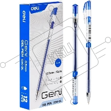 Ручка гелевая Deli Geni EG90-BL прозрачный d=0.5мм син. черн. 1стерж.