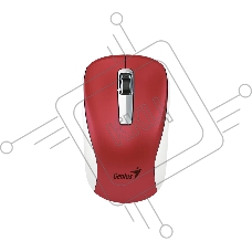 Мышь беспроводная Genius NX-7010 красный, 1200 dpi, радиоканал, USB, кнопки - 3