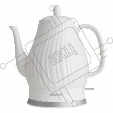 Чайник электрический Centek CT-0064 2.0л, 2150W, супербелая керамика, рельефный корпус