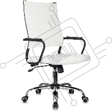 Кресло руководителя Бюрократ CH BALANCE SL Line белый экокожа крестов. металл хром